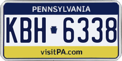 PA license plate KBH6338
