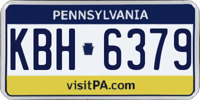 PA license plate KBH6379