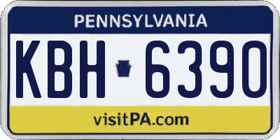 PA license plate KBH6390