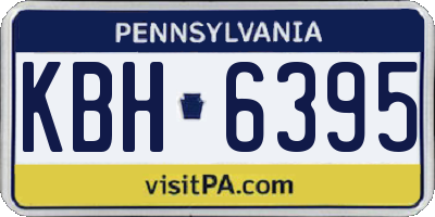 PA license plate KBH6395