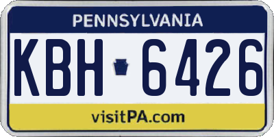 PA license plate KBH6426