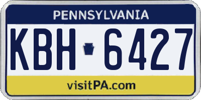 PA license plate KBH6427