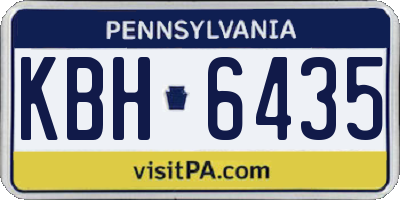 PA license plate KBH6435