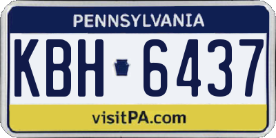 PA license plate KBH6437