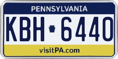 PA license plate KBH6440