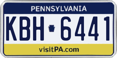 PA license plate KBH6441