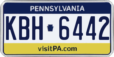 PA license plate KBH6442