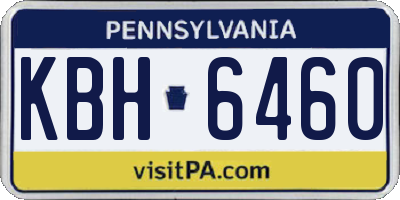 PA license plate KBH6460