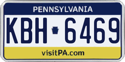PA license plate KBH6469