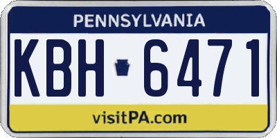 PA license plate KBH6471