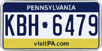 PA license plate KBH6479