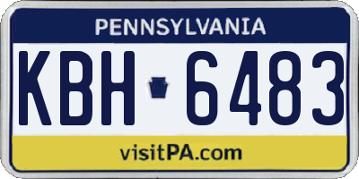 PA license plate KBH6483