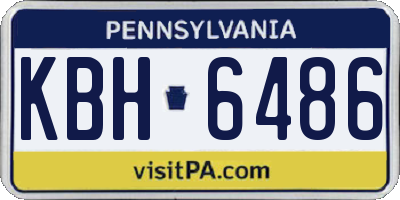 PA license plate KBH6486