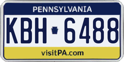 PA license plate KBH6488