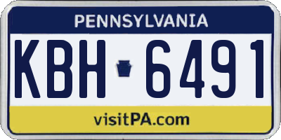 PA license plate KBH6491