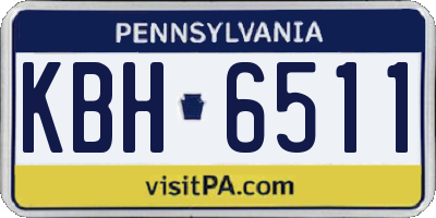 PA license plate KBH6511