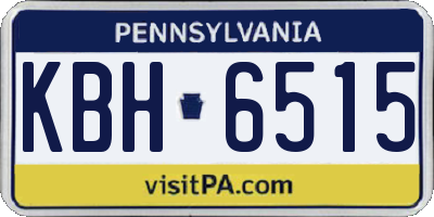 PA license plate KBH6515