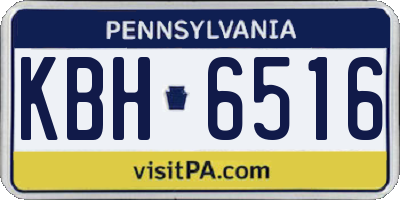 PA license plate KBH6516