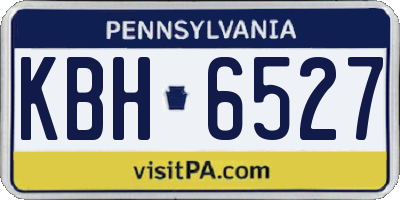 PA license plate KBH6527