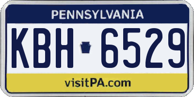 PA license plate KBH6529