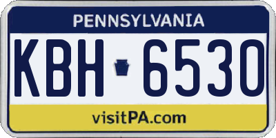 PA license plate KBH6530