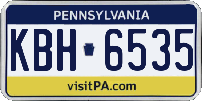 PA license plate KBH6535