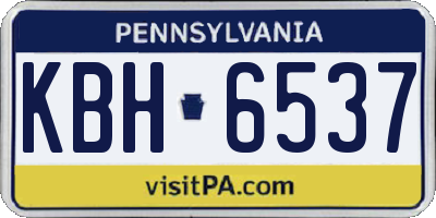 PA license plate KBH6537