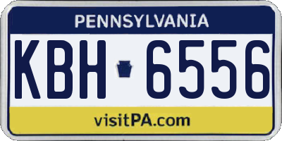 PA license plate KBH6556