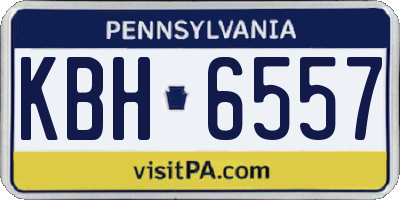 PA license plate KBH6557