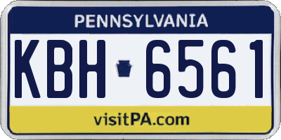 PA license plate KBH6561