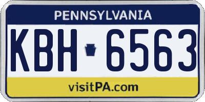 PA license plate KBH6563