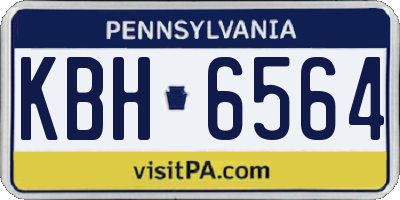 PA license plate KBH6564