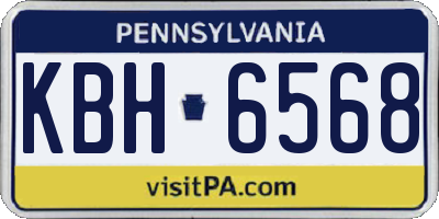 PA license plate KBH6568