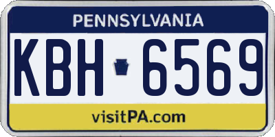 PA license plate KBH6569