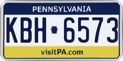 PA license plate KBH6573