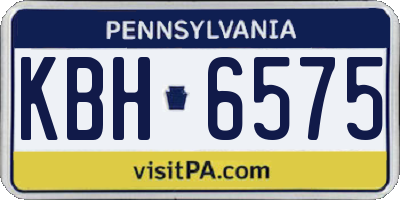 PA license plate KBH6575