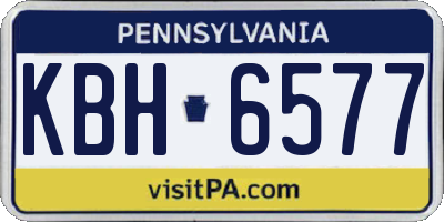 PA license plate KBH6577