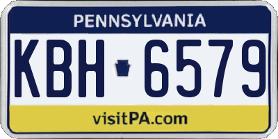PA license plate KBH6579
