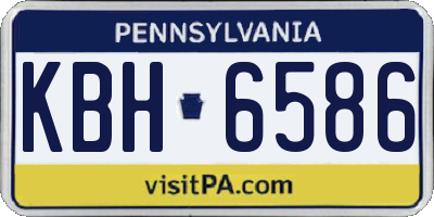 PA license plate KBH6586