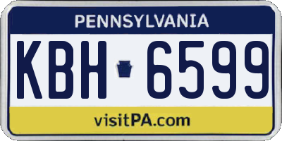 PA license plate KBH6599