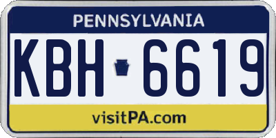PA license plate KBH6619
