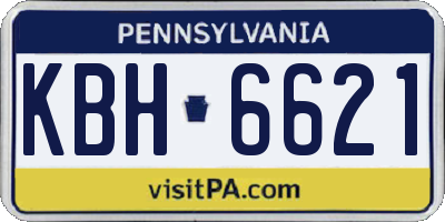 PA license plate KBH6621