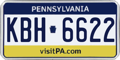 PA license plate KBH6622