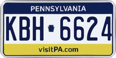 PA license plate KBH6624