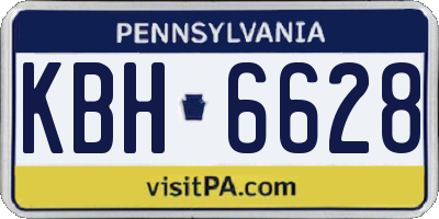 PA license plate KBH6628