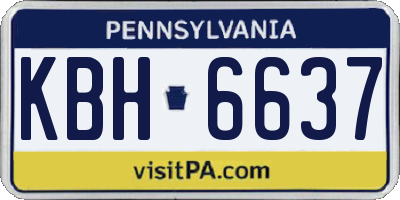 PA license plate KBH6637