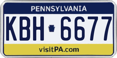 PA license plate KBH6677