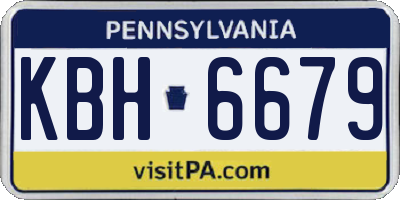 PA license plate KBH6679