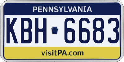 PA license plate KBH6683