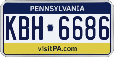PA license plate KBH6686